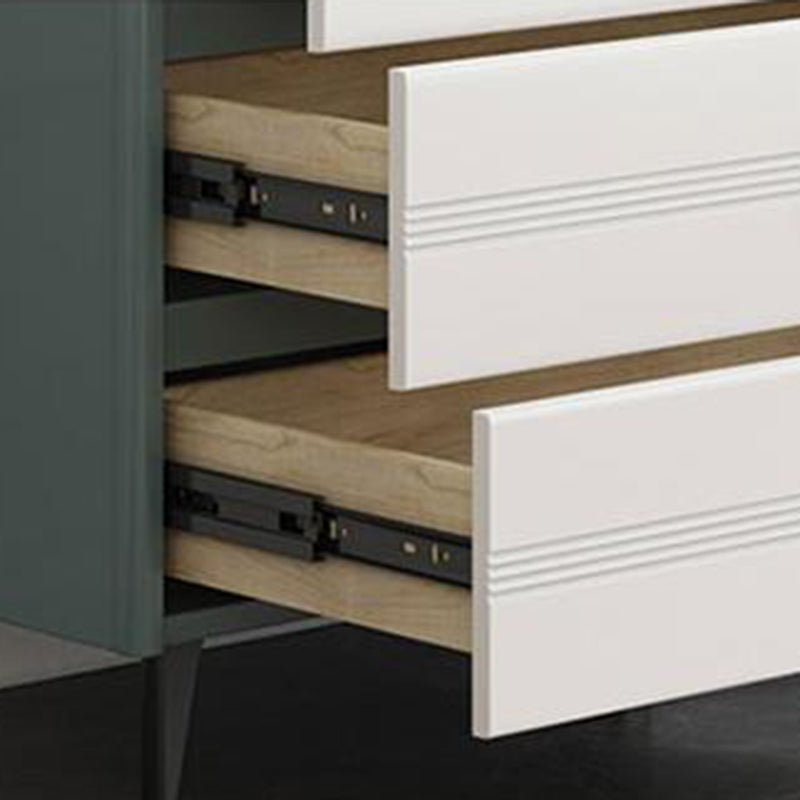 Cassettiera portaoggetti Glam Stone bianca per camera da letto, larga 40,6 cm, con cassetti