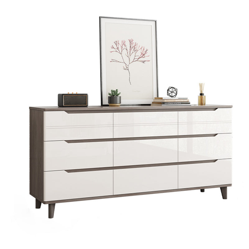 Cassettiera portaoggetti Glam Stone bianca per camera da letto, larga 40,6 cm, con cassetti