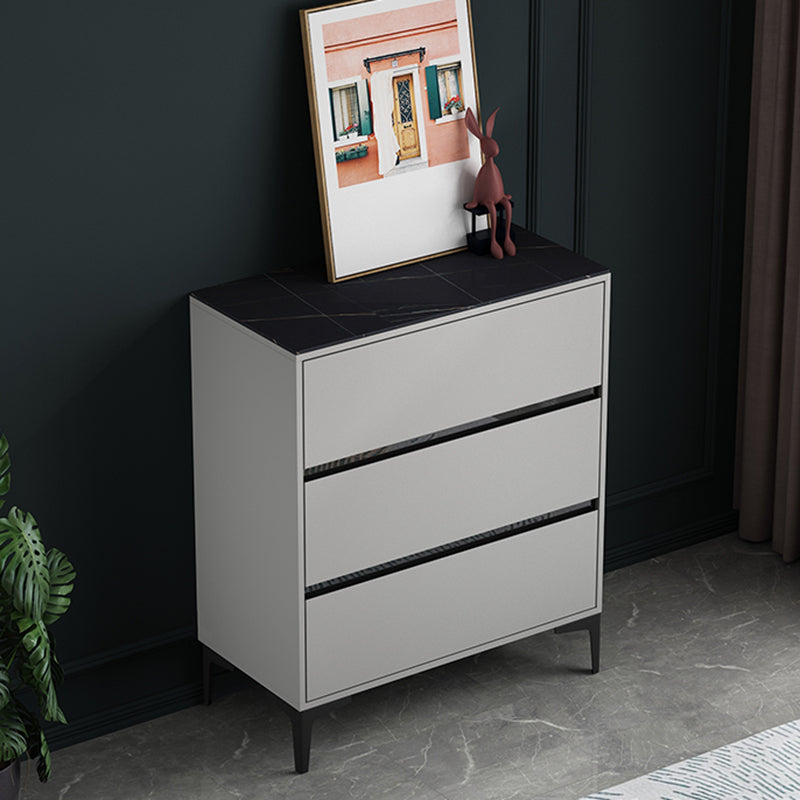 15.6-inch Width Modern Storage Chest Stone Storage Chest Dresser 31"L x 16"W x 37"H Gray Black Clearhalo 'Bedroom Furniture' 'Dressers & Chests' 'dressers_chests' 'furn' 'furn_dressers_chests' 'Furniture' 6129045