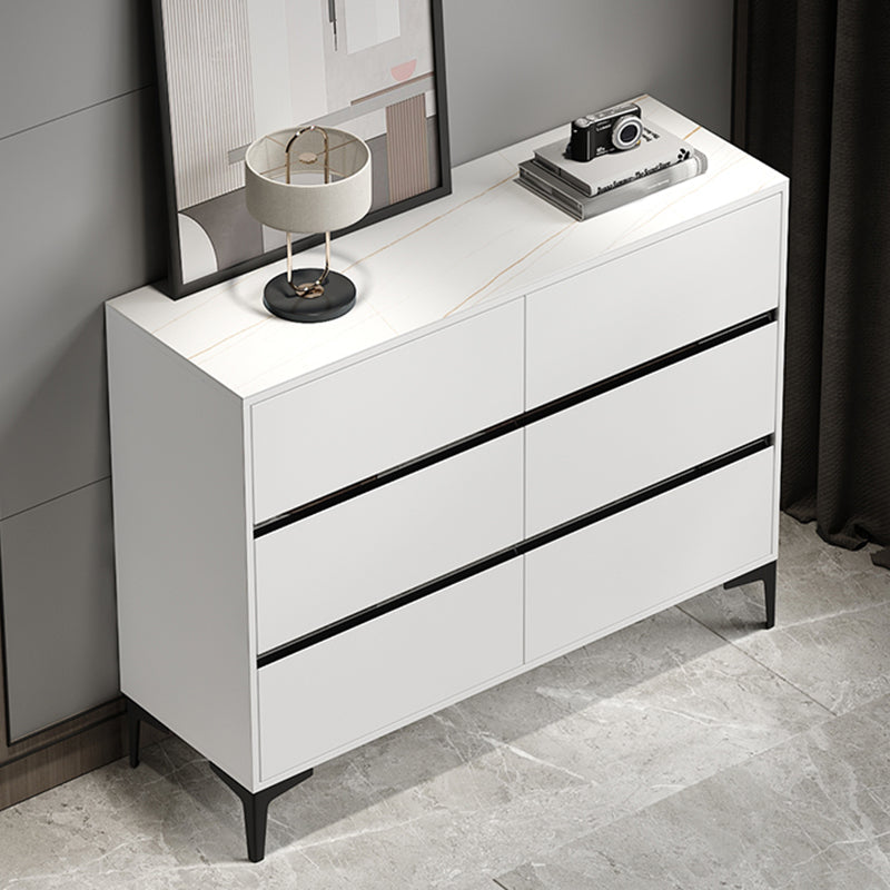 15.6-inch Width Modern Storage Chest Stone Storage Chest Dresser 47"L x 16"W x 37"H White Clearhalo 'Bedroom Furniture' 'Dressers & Chests' 'dressers_chests' 'furn' 'furn_dressers_chests' 'Furniture' 6129049