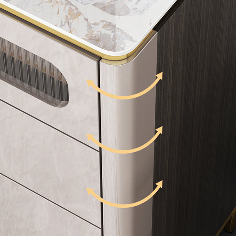 Cassettiera portaoggetti Glam da 15,6 pollici di larghezza, realizzata in legno