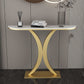 Tavolo di accento console contemporanea Antique Finitura Malf Moon Console Table