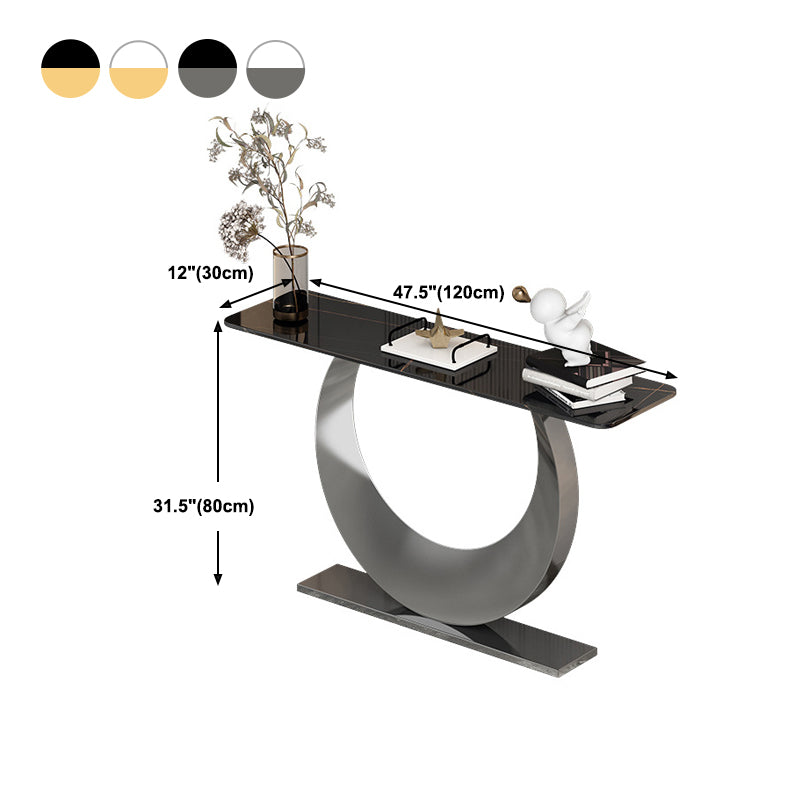 Contemporary Console Accent Table Antique Finish Rectangle Console Sofa Table Clearhalo 'Console Tables' 'console_tables' 'Entry & Mudroom Furniture' 'furn' 'furn_console_tables' 'Furniture' 6129158