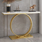 31.5-inch Tall Marble Console Table Rectangle End Table with Shelf Clearhalo 'Console Tables' 'console_tables' 'Entry & Mudroom Furniture' 'furn' 'furn_console_tables' 'Furniture' 6129169