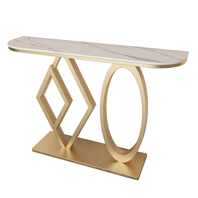 Tavolo accento console glam a metà luna