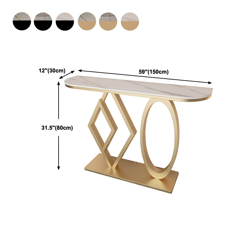 Tavolo accento console glam a metà luna