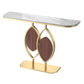 Glam Half Moon Console Sofa Tafel Antieke afwerking Console Accenttabel