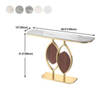 Glam Half Moon Console Sofa Tafel Antieke afwerking Console Accenttabel