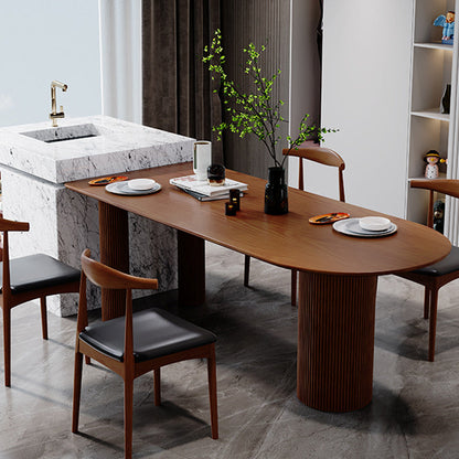 Solid Wood Contemporary Freeform Table Pine Wood Table for Home