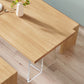 Pine Wood Top Dining Table Modern Solid Wood Table with Sled Base