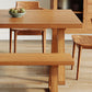 Industrial Pine Wood Kitchen Table for Restaurant Rectangle Table with Double Pedestal
