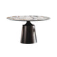 Traditional Luxury Round Dining Table Sintered Stone Top Table with Pedestal Base Clearhalo 'Dining Tables & Seating' 'Dining Tables' 'dining_table' 'furn' 'furn_dining_table' 'Furniture' 'Kitchen & Dining Furniture' 6129395