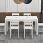 Metal Modern Rectangle Indoor Table Glass Top Table for Dining Room and Kitchen Clearhalo 'Dining Tables & Seating' 'Dining Tables' 'dining_table' 'furn' 'furn_dining_table' 'Furniture' 'Kitchen & Dining Furniture' 6129438