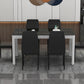 Metal Modern Rectangle Indoor Table Glass Top Table for Dining Room and Kitchen Clearhalo 'Dining Tables & Seating' 'Dining Tables' 'dining_table' 'furn' 'furn_dining_table' 'Furniture' 'Kitchen & Dining Furniture' 6129441
