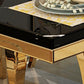 Metal Traditional Luxury Rectangle Table Stone Top Table for Home Clearhalo 'Dining Tables & Seating' 'Dining Tables' 'dining_table' 'furn' 'furn_dining_table' 'Furniture' 'Kitchen & Dining Furniture' 6129468