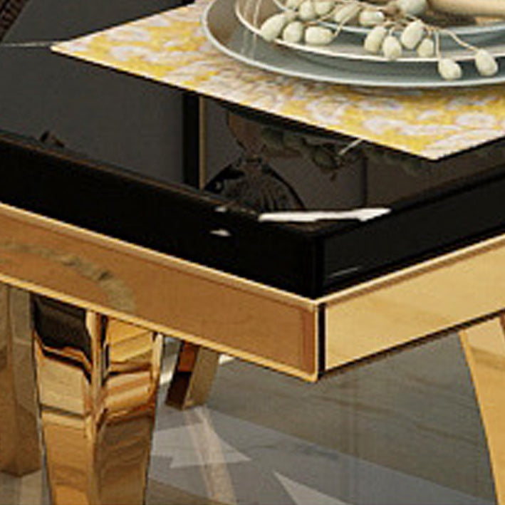 Metal Traditional Luxury Rectangle Table Stone Top Table for Home Clearhalo 'Dining Tables & Seating' 'Dining Tables' 'dining_table' 'furn' 'furn_dining_table' 'Furniture' 'Kitchen & Dining Furniture' 6129468