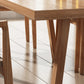 Mesa de comedor de madera de pino Tope rectángulo de madera sólida con 4 patas