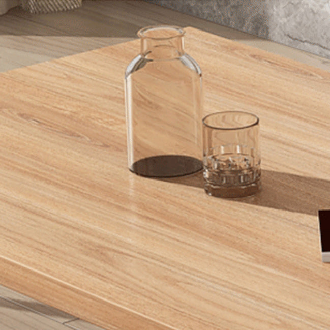 Mesa de comedor de madera de pino Tope rectángulo de madera sólida con 4 patas