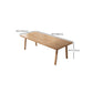 Mesa de comedor de madera de pino Tope rectángulo de madera sólida con 4 patas