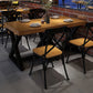Industrial Wood Dining Table for Restaurant Square Table with Trestle Base Clearhalo 'Dining Tables & Seating' 'Dining Tables' 'dining_table' 'furn' 'furn_dining_table' 'Furniture' 'Kitchen & Dining Furniture' 6129582