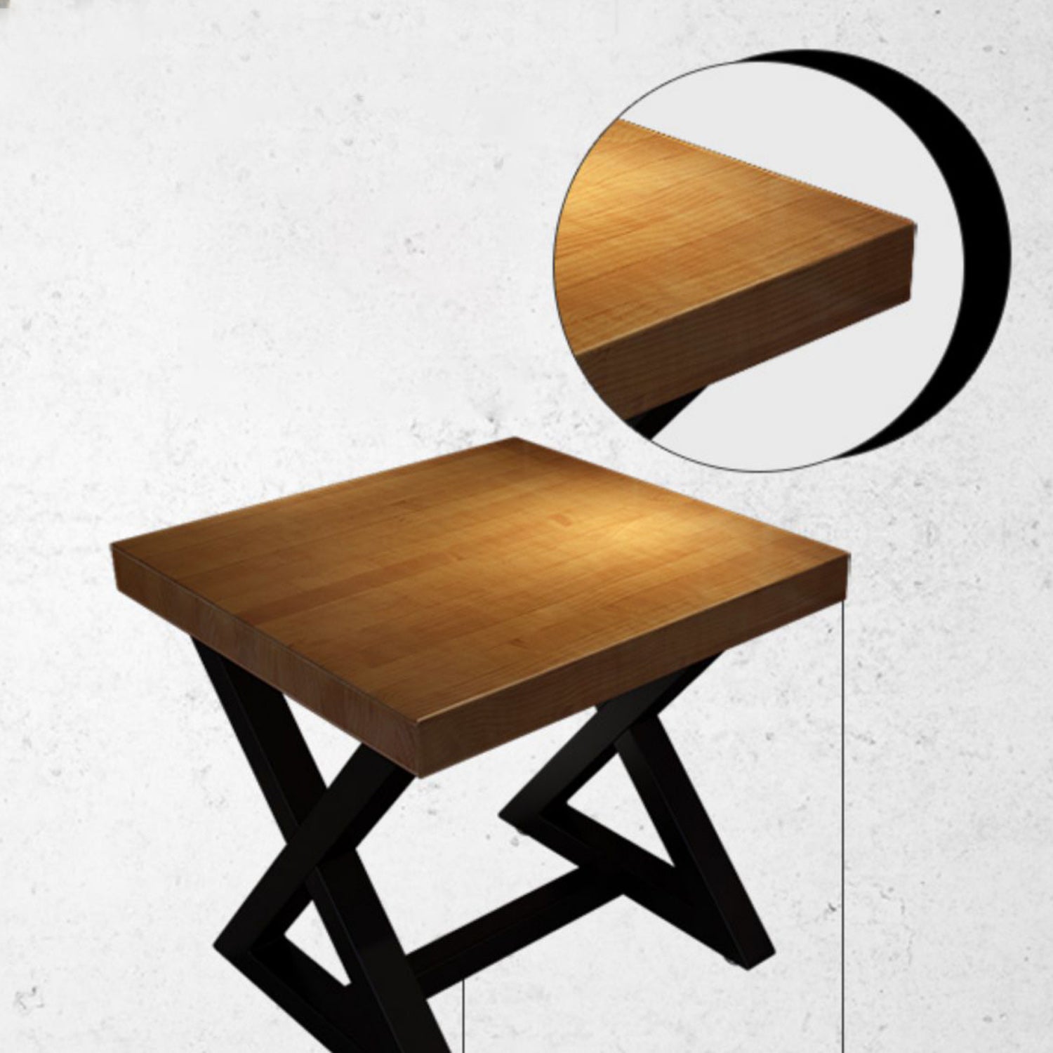 Industrial Wood Dining Table for Restaurant Square Table with Trestle Base Clearhalo 'Dining Tables & Seating' 'Dining Tables' 'dining_table' 'furn' 'furn_dining_table' 'Furniture' 'Kitchen & Dining Furniture' 6129584