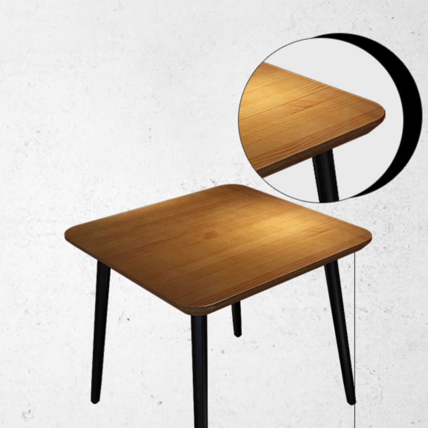 Tavolo da pranzo in legno massiccio per un tavolo industriale di ristorazione con 4 gambe