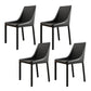 Contemporary Metal Dining Room Chair Arm Leather Side Chair for Dining Room