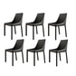 Contemporary Metal Dining Room Chair Arm Leather Side Chair for Dining Room