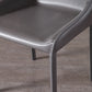 Contemporary Metal Dining Room Chair Arm Leather Side Chair for Dining Room
