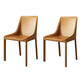 Contemporary Metal Dining Room Chair Arm Leather Side Chair for Dining Room