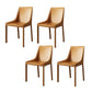 Contemporary Metal Dining Room Chair Arm Leather Side Chair for Dining Room