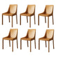 Contemporary Metal Dining Room Chair Arm Leather Side Chair for Dining Room