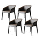 Modern Style Metal Dining Chairs Leather Arm Dining Room Chairs for Home Use