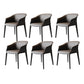 Modern Style Metal Dining Chairs Leather Arm Dining Room Chairs for Home Use