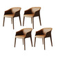 Modern Style Metal Dining Chairs Leather Arm Dining Room Chairs for Home Use