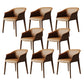 Modern Style Metal Dining Chairs Leather Arm Dining Room Chairs for Home Use