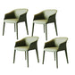 Modern Style Metal Dining Chairs Leather Arm Dining Room Chairs for Home Use