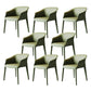 Modern Style Metal Dining Chairs Leather Arm Dining Room Chairs for Home Use
