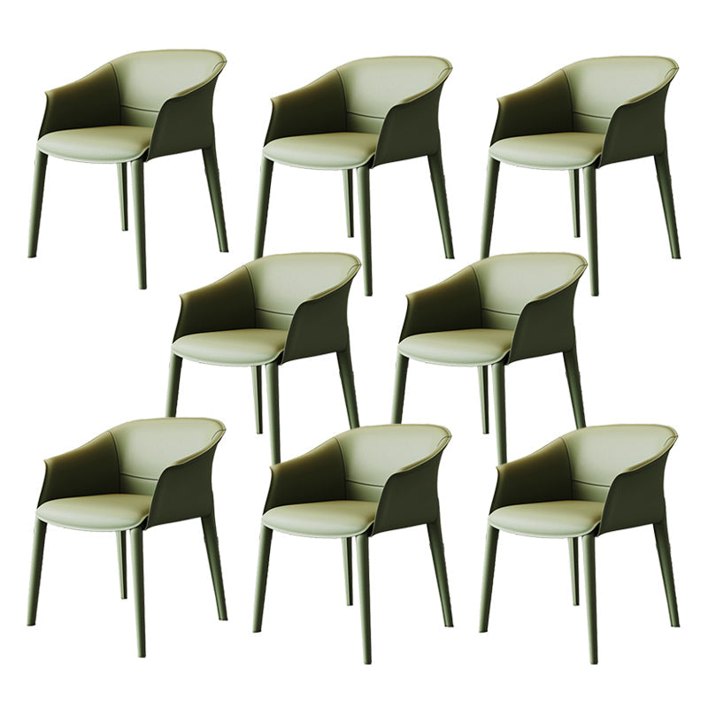 Modern Style Metal Dining Chairs Leather Arm Dining Room Chairs for Home Use