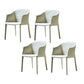 Modern Style Metal Dining Chairs Leather Arm Dining Room Chairs for Home Use