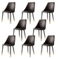 Luxurious Upholstered Armless Chair Leather Chair with Metal Base for Dining Room