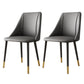 Luxurious Upholstered Armless Chair Leather Chair with Metal Base for Dining Room
