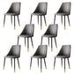 Luxurious Upholstered Armless Chair Leather Chair with Metal Base for Dining Room
