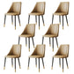 Luxurious Upholstered Armless Chair Leather Chair with Metal Base for Dining Room