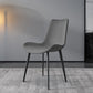 Chaises de salle à manger sans bras en cuir moderne chaise de salle à manger en métal pour usage domestique