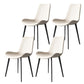 Chaises de salle à manger sans bras en cuir moderne chaise de salle à manger en métal pour usage domestique
