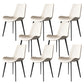 Chaises de salle à manger sans bras en cuir moderne chaise de salle à manger en métal pour usage domestique