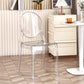 Modern Armless Chair Plastic Open Back Side Chair for Dining Room
