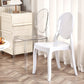 Modern Armless Chair Plastic Open Back Side Chair for Dining Room