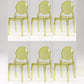 Modern Armless Chair Plastic Open Back Side Chair for Dining Room